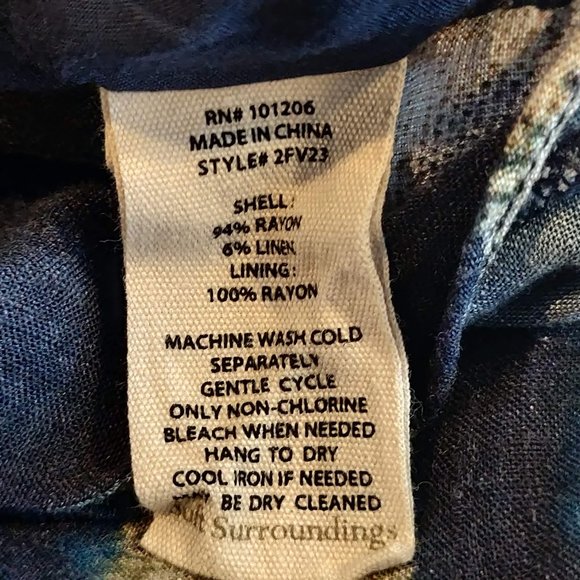 Soft Surroundings Womens Blue Velora Wrap Wide Leg Drapey Isle Style Pants 8 - Picture 11 of 11